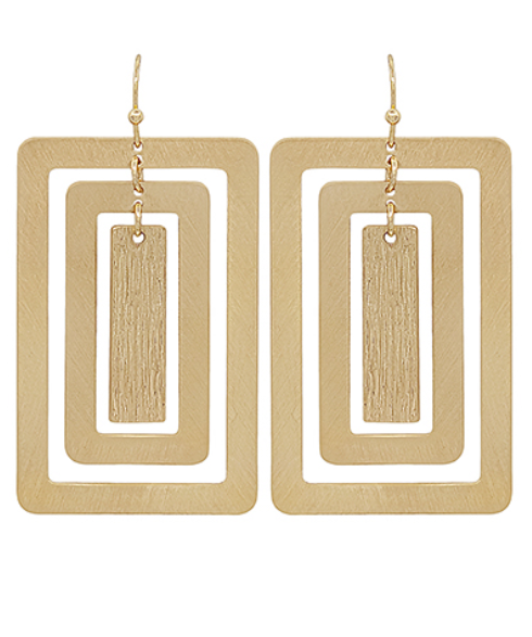 Triple Rectangle Earrings *Gold or Silver*