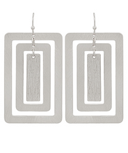 Load image into Gallery viewer, Triple Rectangle Earrings *Gold or Silver*