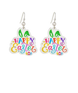 Happy Easter Acrylic Earrings