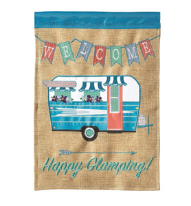 Happy Glamping Garden Flag