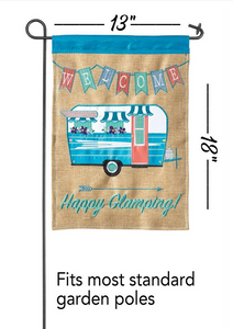 Happy Glamping Garden Flag