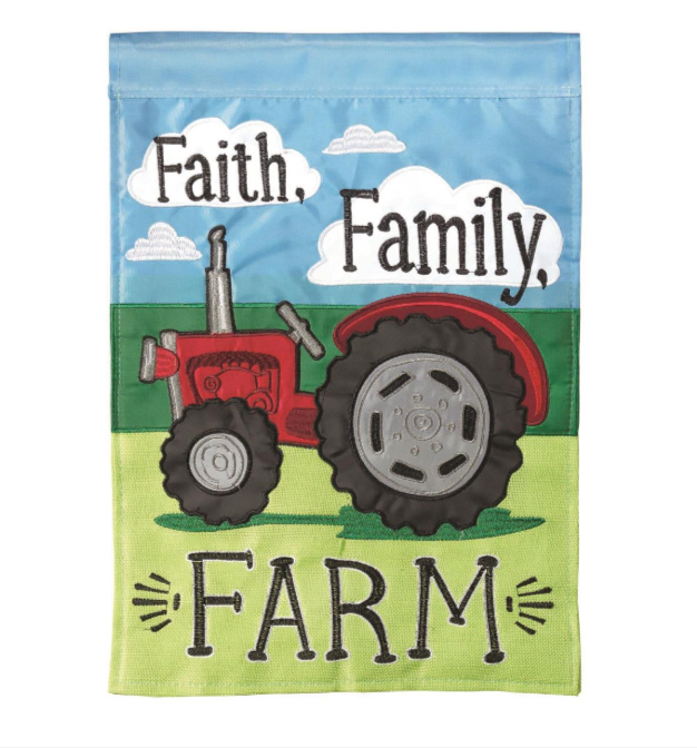 Faith, Family, Farm Garden Flag