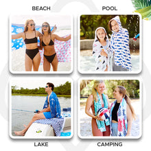 Load image into Gallery viewer, Kids UPF 50+ Sunscreen Hooded Beach Towels