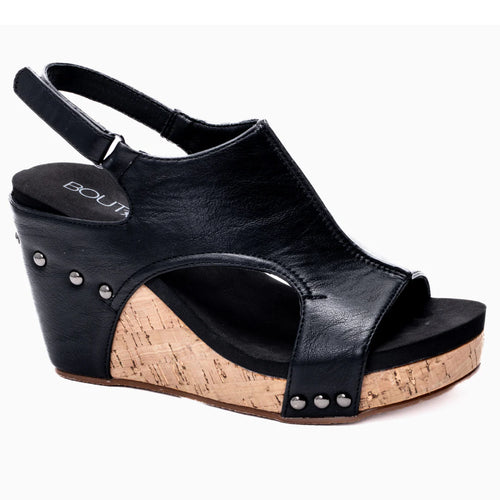 Corky's Tiffanee Wedge - Black Smooth