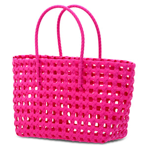 Small Woven Tote - Pink