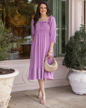 Load image into Gallery viewer, Grace &amp; Lace Smocked Ruffle Maxi Dress - Orchid