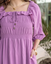 Load image into Gallery viewer, Grace &amp; Lace Smocked Ruffle Maxi Dress - Orchid