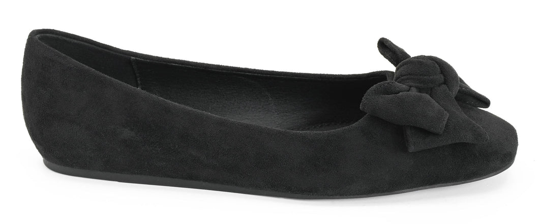 Corky's Sugar Rush Ballet Flats - Black Faux Suede