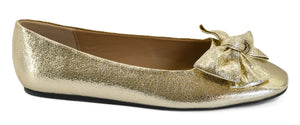 Corky's Sugar Rush Ballet Flats - Gold Crinkle Metallic