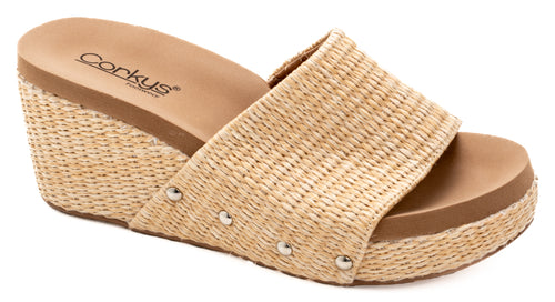 Corky's Summer Lovin Wedge - Raffia