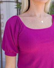 Load image into Gallery viewer, Grace &amp; Lace Sweet Ribbed Top - Magenta