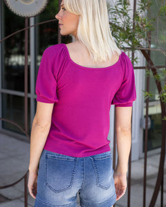 Grace & Lace, Perfect Fit Lace Ribbed Top