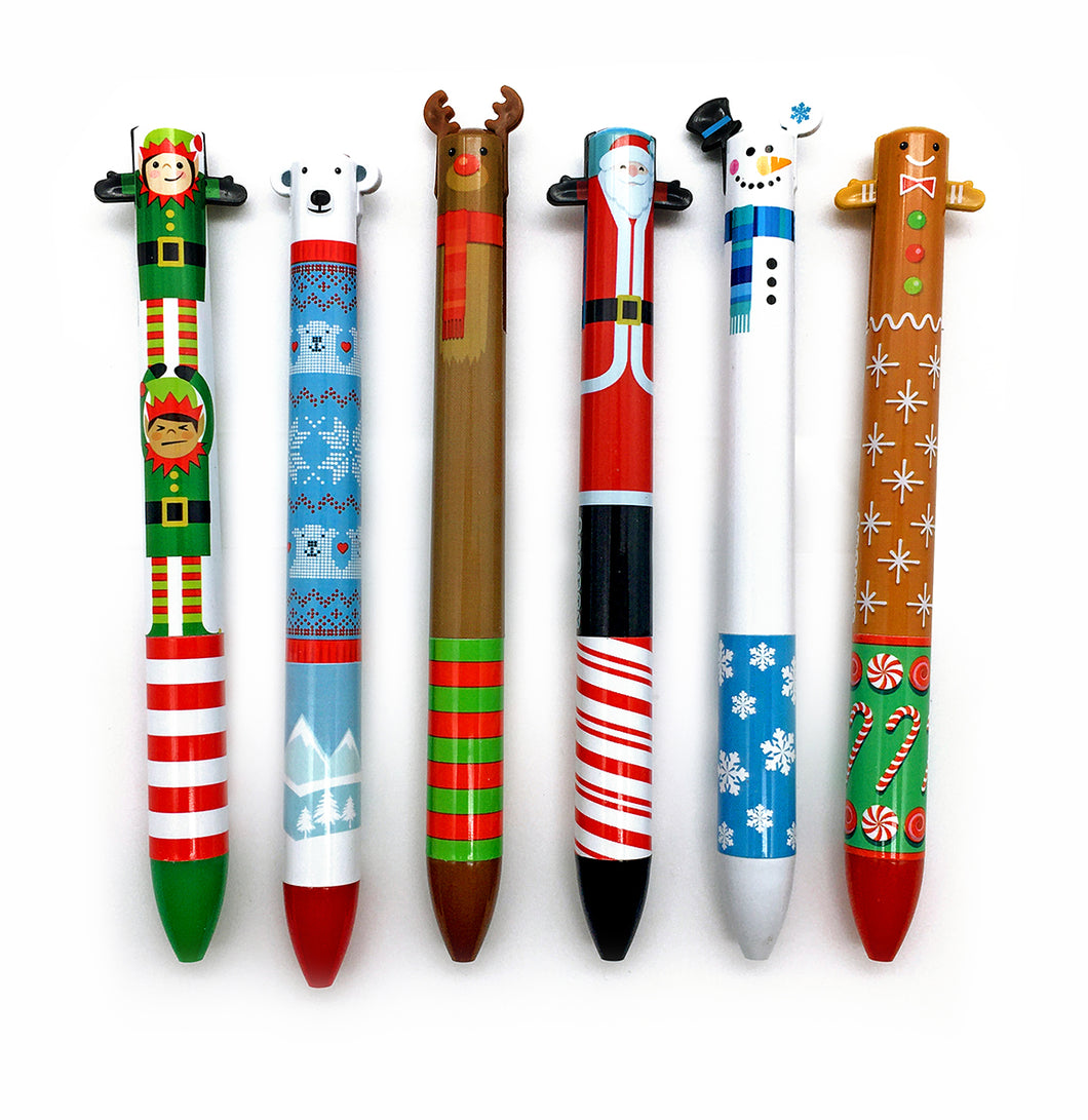 Twice as Nice 2 Color Click Pens - Holiday