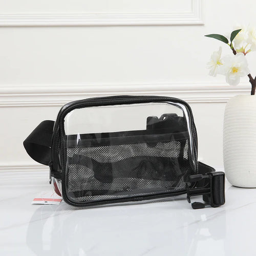 Raya Clear Belt Bag- Black