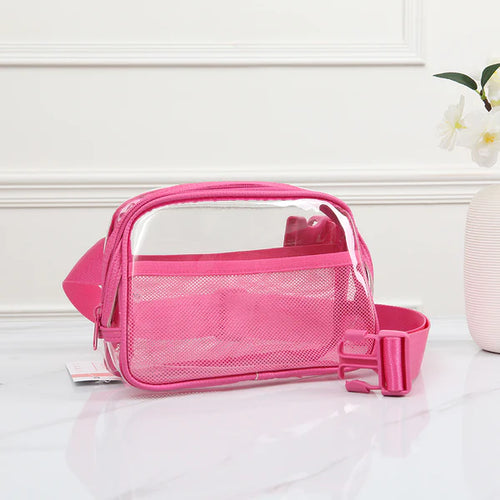 Raya Clear Belt Bag- Fuchsia