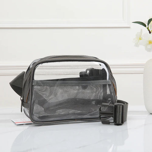 Raya Clear Belt Bag- Grey