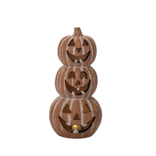 Load image into Gallery viewer, Resin Light Up Stacked Pumpkin