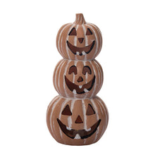 Load image into Gallery viewer, Resin Light Up Stacked Pumpkin