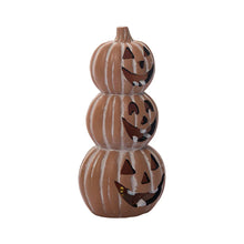 Load image into Gallery viewer, Resin Light Up Stacked Pumpkin