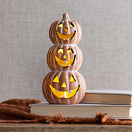 Resin Light Up Stacked Pumpkin