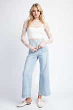 Load image into Gallery viewer, Back to Basics Long Sleeve Lace Top - Ivory