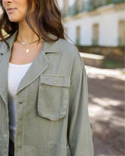 Load image into Gallery viewer, Grace &amp; Lace Tencel Lyocell Utility Shirt Jacket - Sage