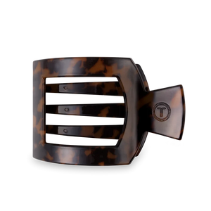 Large Teleties Flat Square Hair Clip - Tortoise