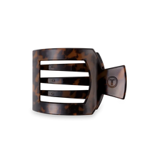 Load image into Gallery viewer, Medium Teleties Flat Square Hair Clip - Tortoise