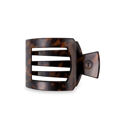 Medium Teleties Flat Square Hair Clip - Tortoise