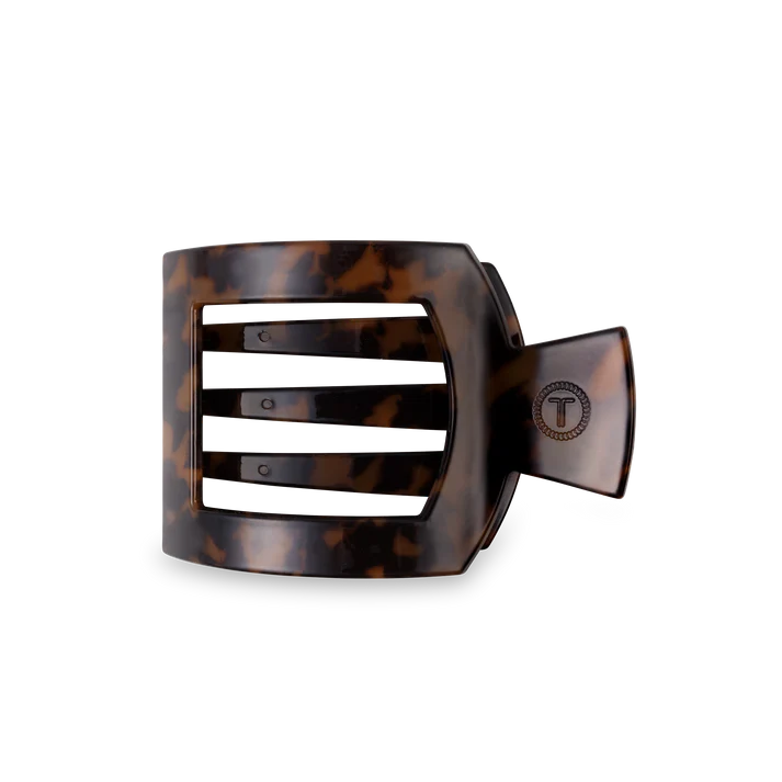 Medium Teleties Flat Square Hair Clip - Tortoise