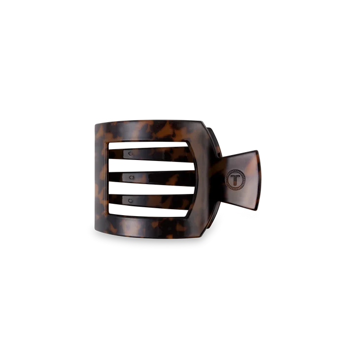 Small Teleties Flat Square Hair Clip - Tortoise
