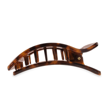 Load image into Gallery viewer, Large Teleties Flat Rectangle Hair Clip - Tortoise