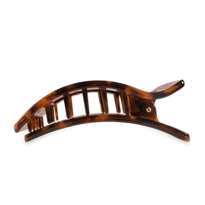 Large Teleties Flat Rectangle Hair Clip - Tortoise