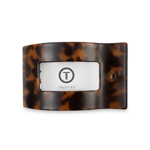 Medium Teleties Flat Rectangle Hair Clip - Tortoise