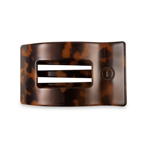 Medium Teleties Flat Rectangle Hair Clip - Tortoise