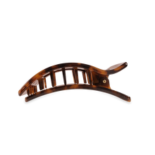 Load image into Gallery viewer, Medium Teleties Flat Rectangle Hair Clip - Tortoise