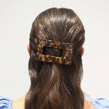 Load image into Gallery viewer, Medium Teleties Flat Rectangle Hair Clip - Tortoise
