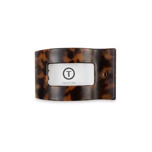 Small Teleties Flat Rectangle Hair Clip - Tortoise