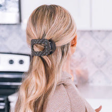 Load image into Gallery viewer, Medium Teleties Quilted Flat Round Hair Clip - Truly Taupe