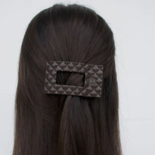 Load image into Gallery viewer, Small Teleties Quilted Flat Rectangle Hair Clip - Truly Taupe