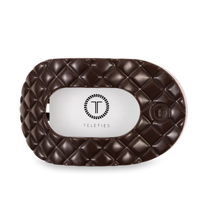 Large Teleties Quilted Flat Round Hair Clip - Truly Taupe