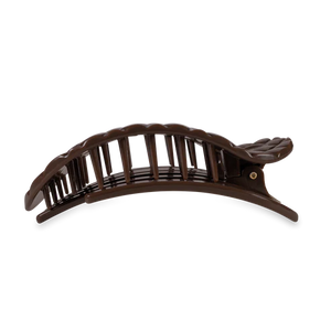 Large Teleties Quilted Flat Round Hair Clip - Truly Taupe