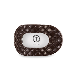 Medium Teleties Quilted Flat Round Hair Clip - Truly Taupe