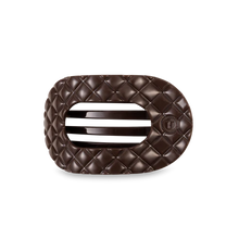 Load image into Gallery viewer, Medium Teleties Quilted Flat Round Hair Clip - Truly Taupe