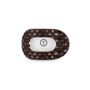Small Teleties Quilted Flat Round Hair Clip - Truly Taupe