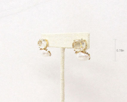 Meghan Browne Ulla Earring - Clear Pearl