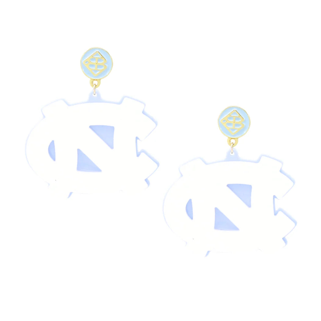 UNC White Logo Earrings – Specialty Design Company