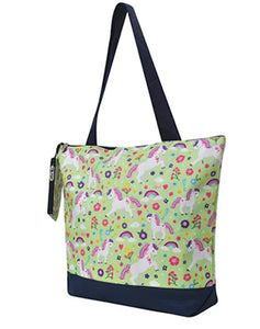 Unicorn Zippered Tote Bag