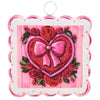 RTC Mini Gallery Charm - Scallop Heart & Roses