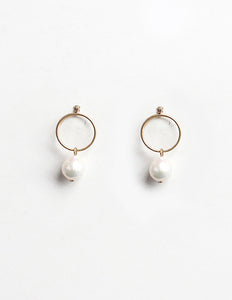 Meghan Browne Vida Earring - Gold Pearl